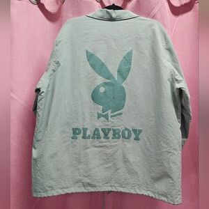 PLAYBOY Pacsun Mint Green Windbreaker Jacket Sz Lrg